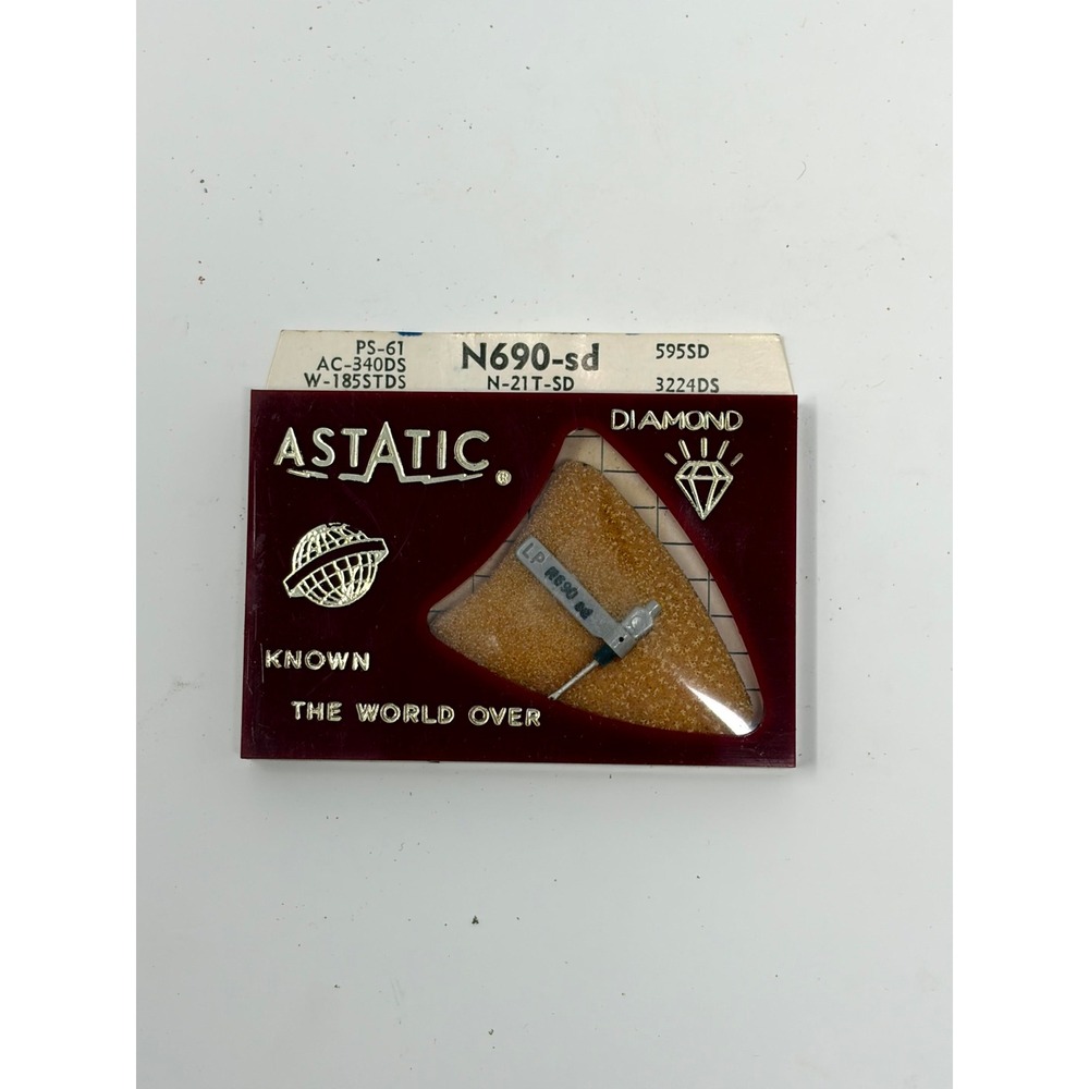 Astatic N690-sd Diamond Sapphire Needle Stylus for Sonotone PS-61 AC-340DS NEW